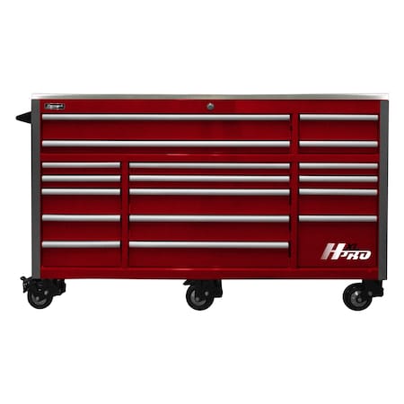 Homak HXL 72in Roller Cabinet with SS Top - Red HX04072173
